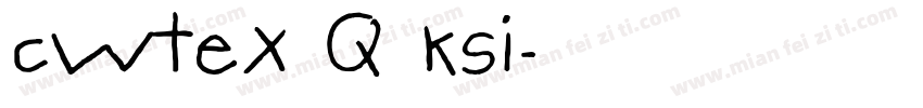 cwtex q ksi字体转换